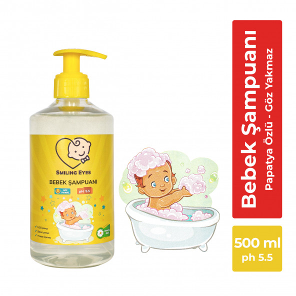 Smiling Eyes Papatya Özlü Bebek Şampuanı (500 Ml)