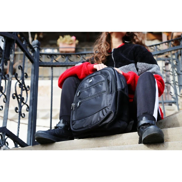 Plm Case Cosmic 15.6" Sırt Çantası Siyah 15.6 İnç Laptop Sırt Çantası - Resim 3