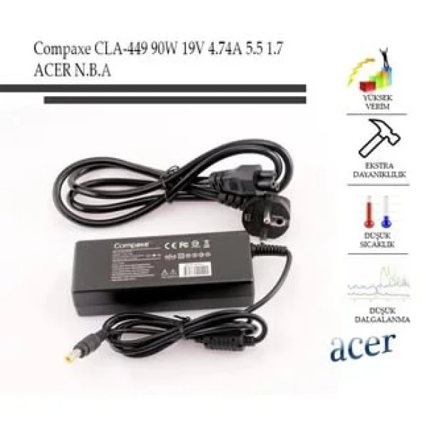 Compaxe Cla-450 19v 7.9a 5.5-2.5 Acer Notebook Adaptör