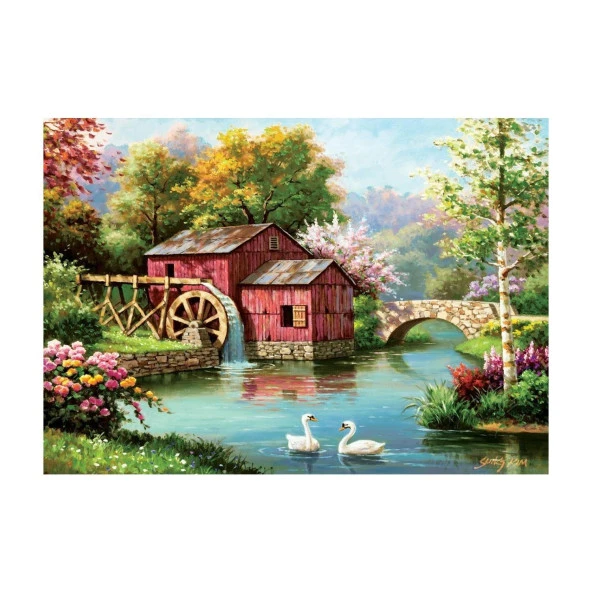 Art Puzzle Kırmızı Eski Değirmen 1000 Parça Puzzle - 2