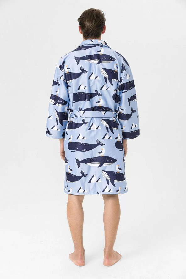 Farm Animals Balina Desenli Unisex Yetişkin Bornoz - 8