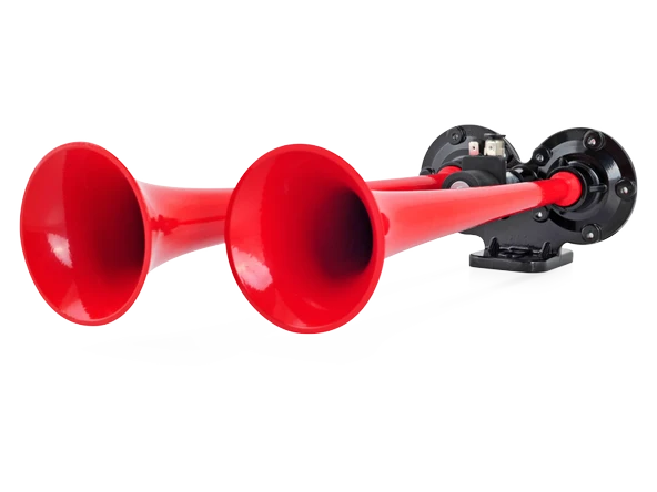 SEGER 12V. DÜZ SES HAVALI KORNA, İKİLİ PLASTİK No: 80AH12.000.02K, EAN:  8698520200790 - 2