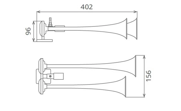 SEGER 12V. DÜZ SES HAVALI KORNA, İKİLİ PLASTİK No: 80AH12.000.02K, EAN:  8698520200790 - 4