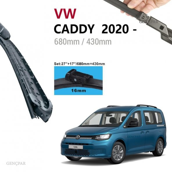 VOLKSWAGEN CADDY SİLECEK TAKIMI (2020 VE SONRASI)