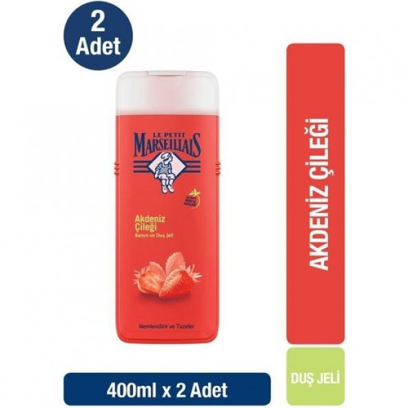 Le Petit Marseillais Akdeniz Çileği Duş Jeli 400 ml 2 Adet