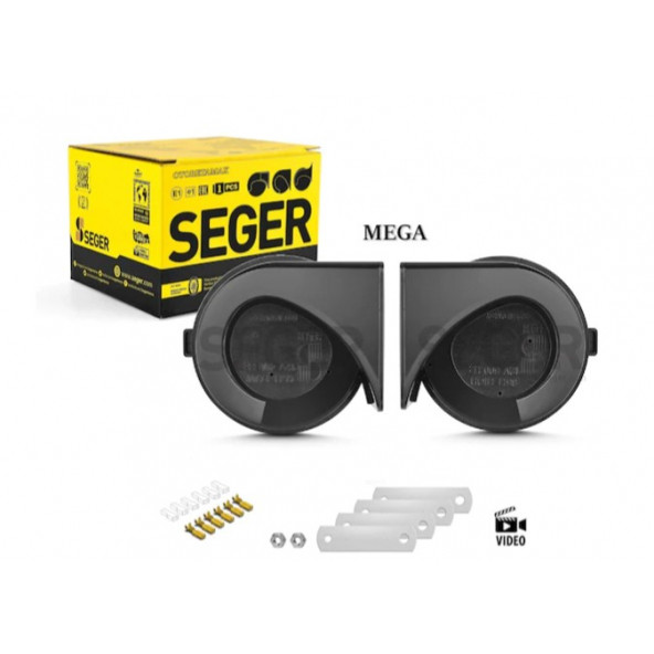 SEGER 12V. GÜÇLENDİRİLMİŞ MEGA DADAT KORNA SETİ No: 65HO12.000.02K, EAN: 8698520204255