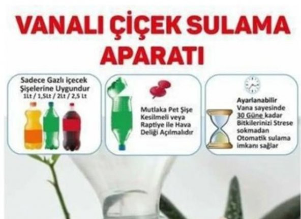 Vanalı Çiçek Fidan Sulama Aparatı Pet - 4