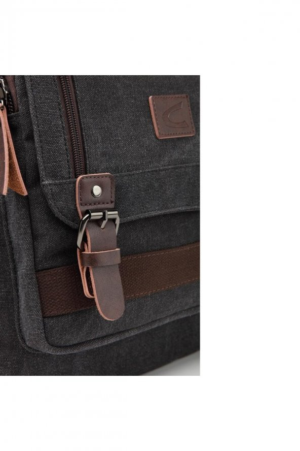 Büyük Boy Erkek Sırt Çantası Kanvas Kumaş 1303 - Resim 8