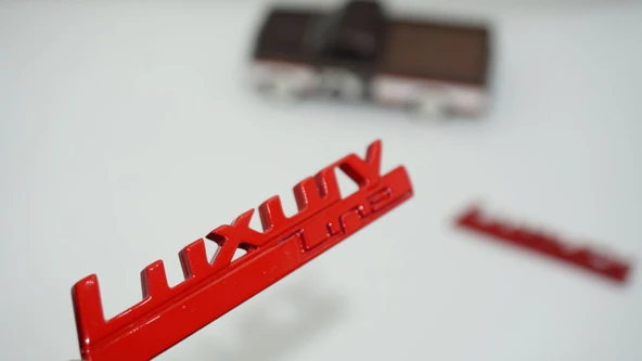 DK Tuning Bmw LuxuryLine Logo Yan Çamurluk Kırmızı Logo Amblem Arma Seti ürün görseli