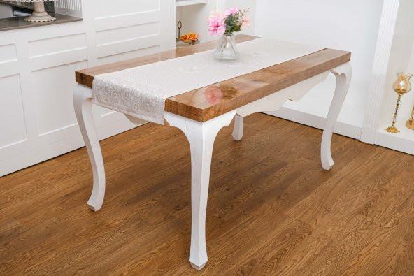 Finezza İris Jakar Polyester Kumaş Bej Runner 45x150 cm - 1410 ürün görseli