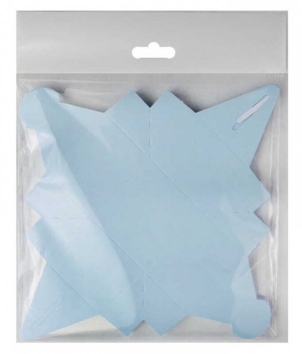 LOKUMLUK KARTON KUTU MAKARON MAVİ 25 ADET - Resim 2