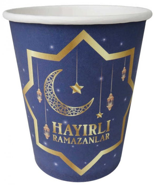 BARDAK KARTON HAYIRLI RAMAZANLAR 8 OZ 8 ADET