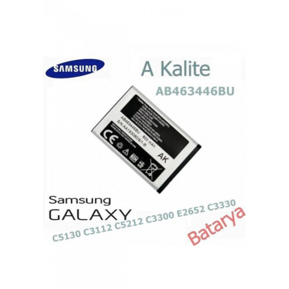 Samsung Ab463446Bu Batarya C5130 C3112 C5212 C3300 E2652 C3330 Uyumlu Yedek Batarya