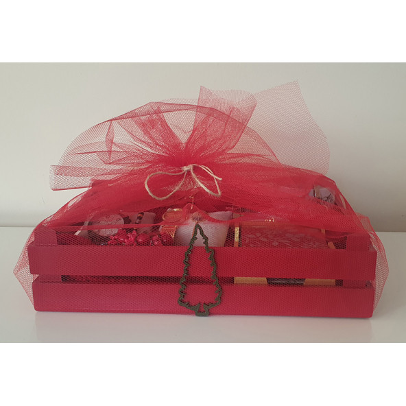 Yılbaşı Hediye Sepeti Kırmızı - Resim 3