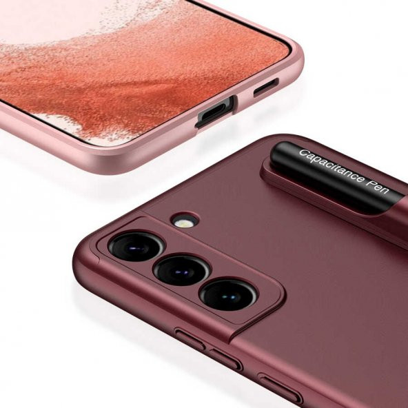 Galaxy S22 Kılıf Zore Kalemli Kıpta Kapak - 3
