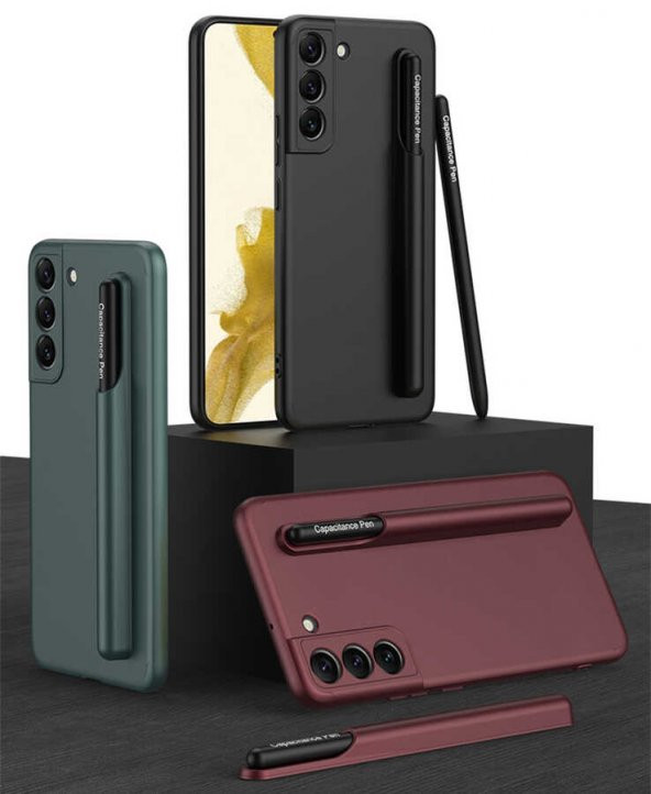 Galaxy S22 Kılıf Zore Kalemli Kıpta Kapak - 4