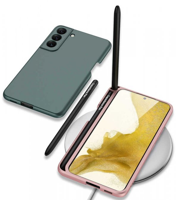 Samsung Galaxy S22 Plus Kılıf Zore Kalemli Kıpta Kapak - 8