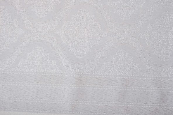 Finezza Roma Jakar Polyester Kumaş Krem Runner 45x150 cm - 1414 - 4