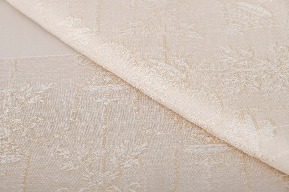Finezza Ayda Jakar Polyester Kumaş Bej Runner 45x150 cm - 1416 - 4
