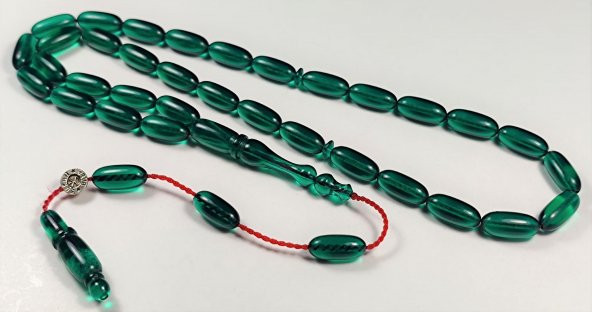 İskeçe Tesbih Şükrü Baba Usta İşi İmzalı Mühürlü Aykırı Renk Uçak Camı - 3