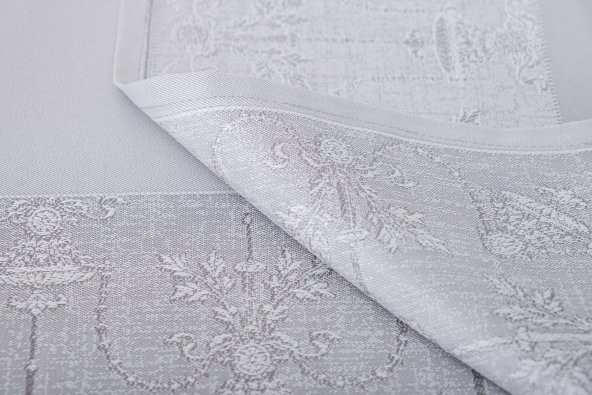 Finezza Ayda Jakar Polyester Kumaş Gri Runner 45x150 cm - 1417 - 6