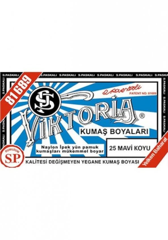 Viktoria Toz Kumaş Boyası 25 Mavi Koyu