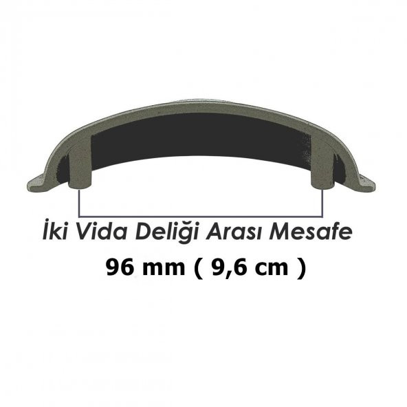 Tas Çanak Mobilya Dolap Kulp Desenli 96 mm Antik Sarı - 2