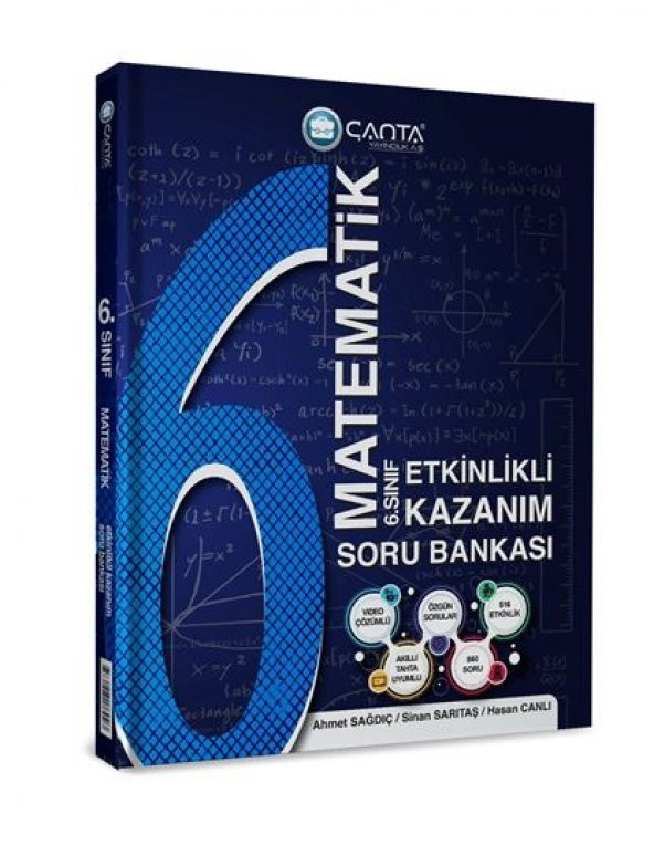 Çanta Yayınları 6.Sınıf Matematik Etkinlikli Kazanım Soru Bankası 2022
