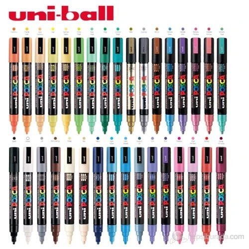 Uni Posca 1,8-2,5 Su Bazlı Markörü Sarı - 2