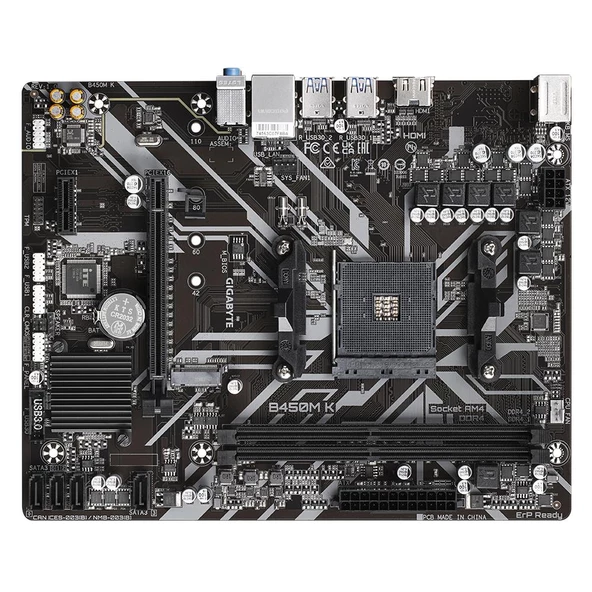 GIGABYTE B450M K 3600MHZ DDR4 Soket AM4 (rev. 1.0) Anakart - 4