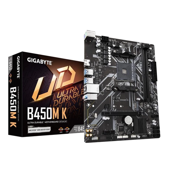 GIGABYTE B450M K 3600MHZ DDR4 Soket AM4 (rev. 1.0) Anakart - 1
