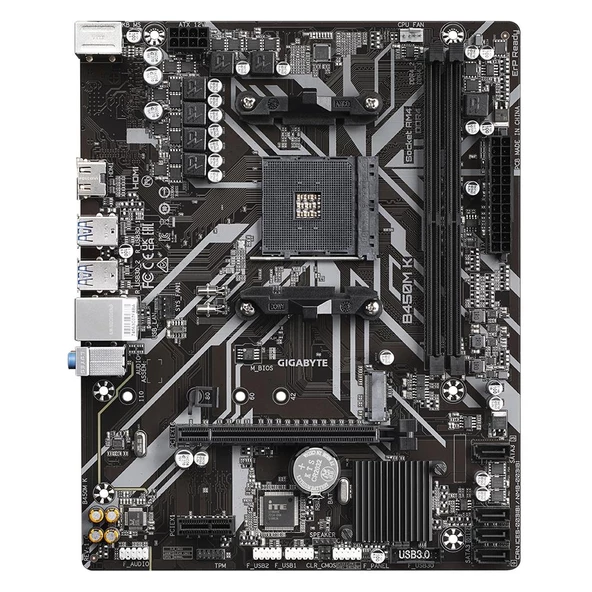 GIGABYTE B450M K 3600MHZ DDR4 Soket AM4 (rev. 1.0) Anakart - 2