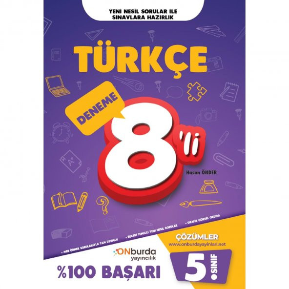 Onburda Yayınları 5.Sınıf Türkçe 8 Deneme