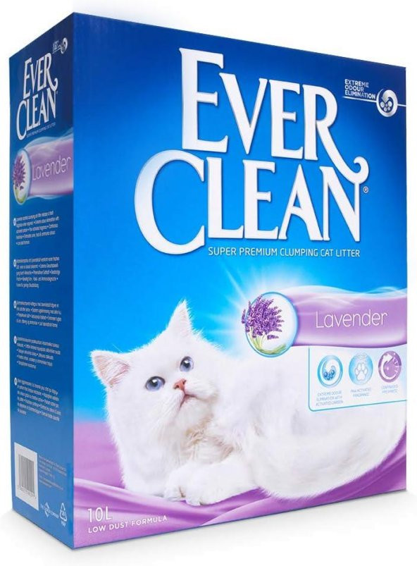 Ever Clean Lavender Kokulu Topaklanan Kedi Kumu 10 Lt