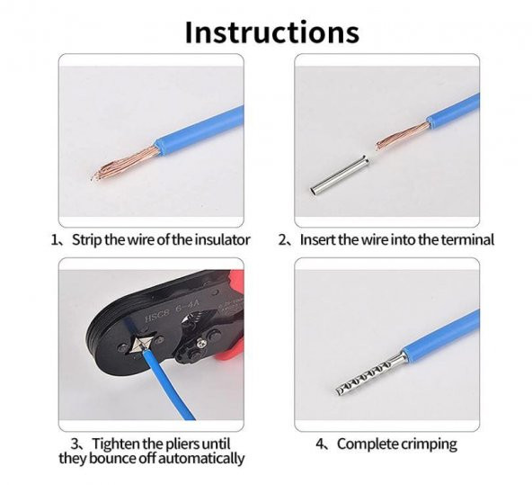 Kablo Yüksük Seti Yalıtımsız 600 Parça 0,5/0.75/1.5/2.5/4.0/6,0mm² - Resim 3