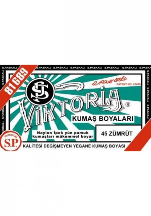 Viktoria Kumaş Boyası Zümrüt ürün görseli 1