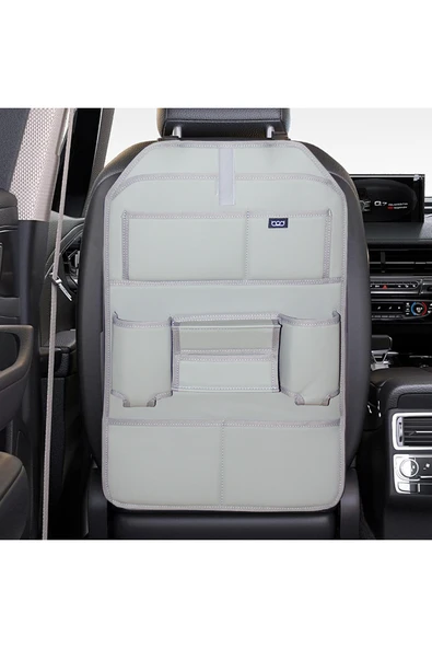 Bod Rodos Oto Koltuk Arkası Koruyucu Eşya Düzenleyici Araç içi Organizer Gri - Resim 2