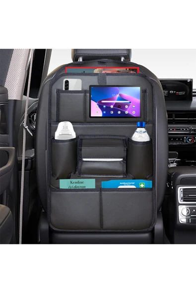 Bod Rodos Oto Koltuk Arkası Koruyucu Eşya Düzenleyici Araç içi Organizer Siyah
