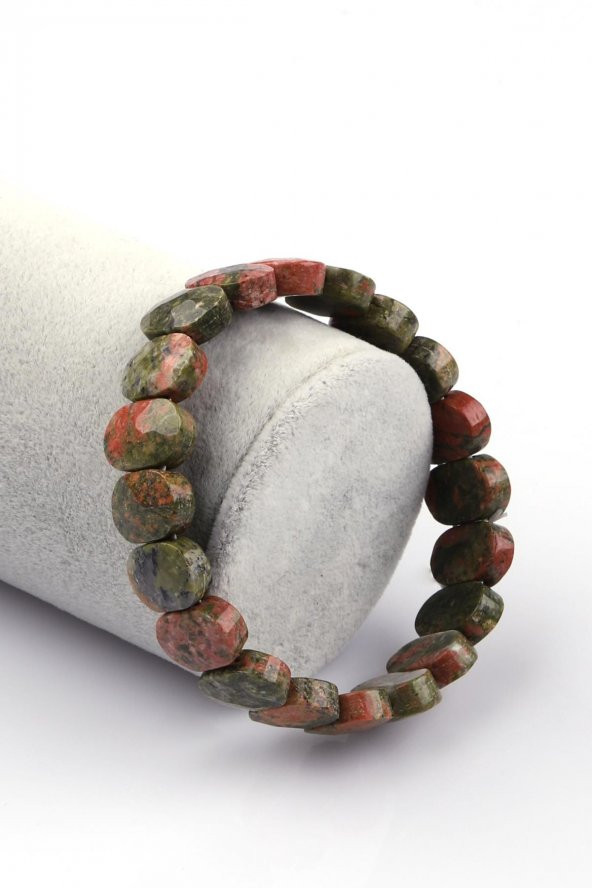 Unakit Doğal Taş Bileklik 10 x 14 mm Özel Kesim