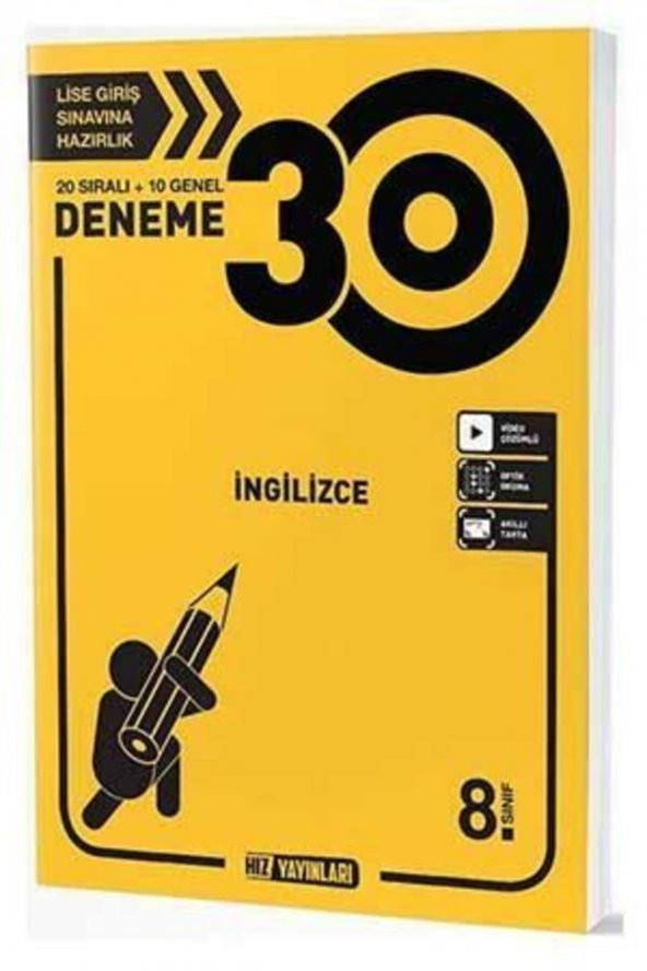 HIZ 8. SNF İNGİLİZCE DENEME 30 LU