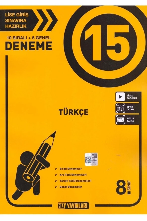 Hız 8. Sınıf Deneme Türkçe Deneme 15 Li