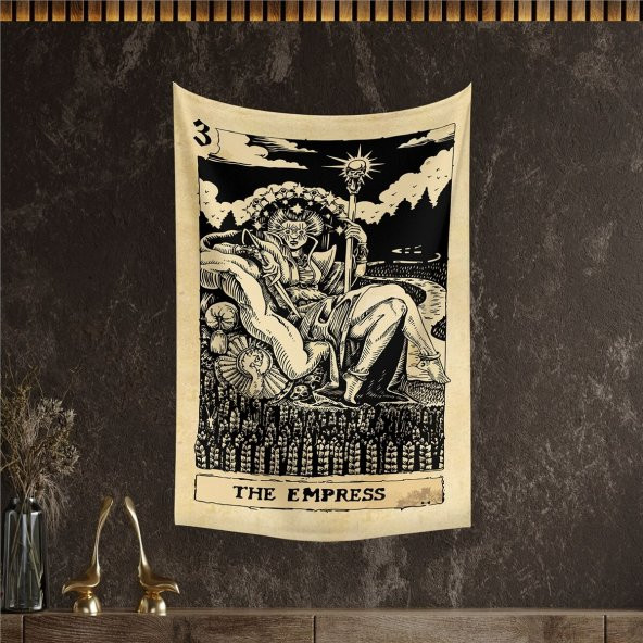 Vagonik Tarot Kartı The Empress Duvar Örtüsü Halısı 140x100 Cm-70x100 Cm