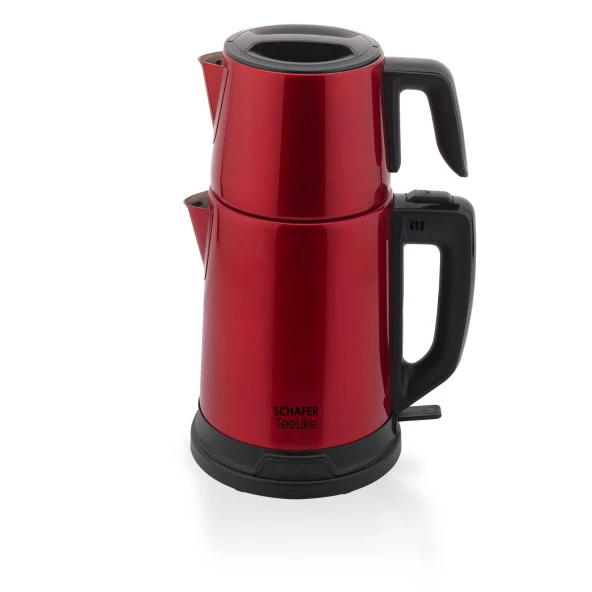 Schafer TeeLike Paslanmaz Çelik Çay Makinesi-Kırmızı - 3