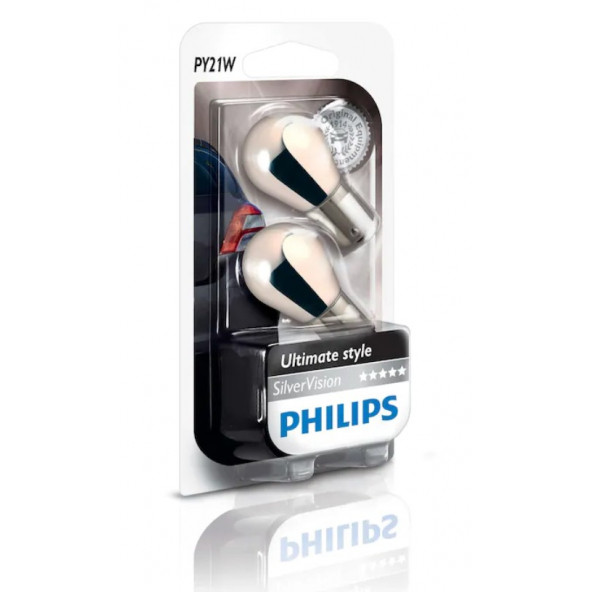 PHILIPS 12V. PY21W KROM SARI AMPUL İKİLİ SET No: 12496, EAN: 8711500479839