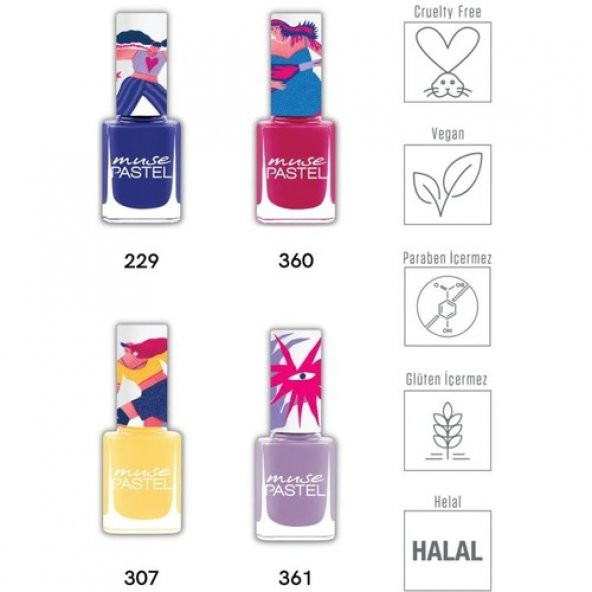 Pastel Oje Set Mert TUGEN(229-307-360-361) - 3
