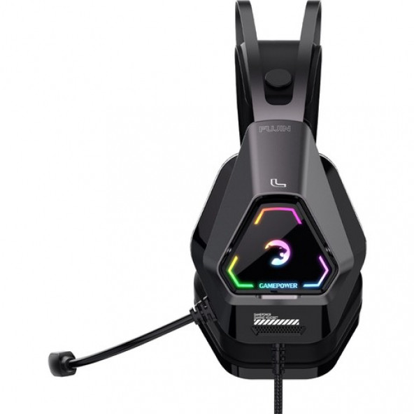 Gamepower Fujin Siyah 7.1 Surround RGB Gaming Kulaklık - 4