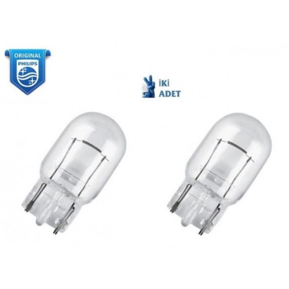 PHILIPS (2 ADET) 12V. W21W (T20) AMPUL STANDART DİPSİZ No:12065, EAN: 8727900701463