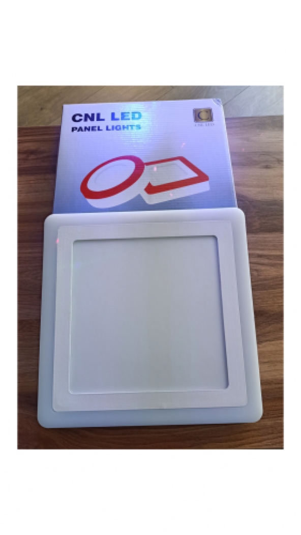 CNL LED 18+6 Watt Gün Işığı ve Kırmızı Işık Çift Renk Sıva Üstü Kare Led Panel Armatür