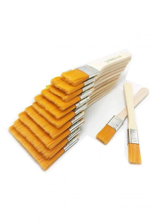 Zemin Fırçası 9 Numara Sentetik İpek Uçlu Kıl Akrilik Guaj Yağlı Boya Fırçası Zemin Fırça No:9 1 Adet - 2