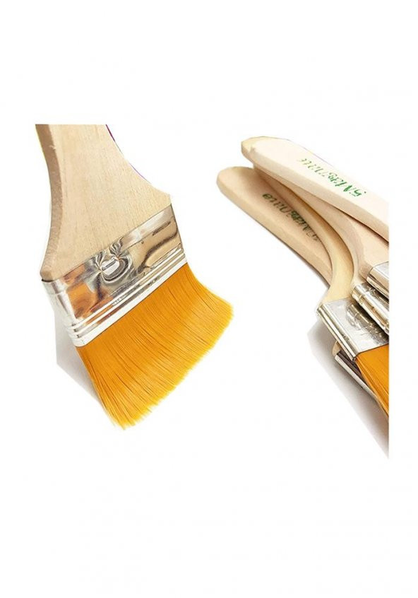 Zemin Fırçası 9 Numara Sentetik İpek Uçlu Kıl Akrilik Guaj Yağlı Boya Fırçası Zemin Fırça No:9 1 Adet - 5